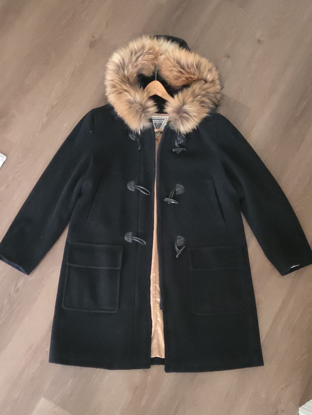 Marvin Richards Black Wool Cashmere Blend Coat 14